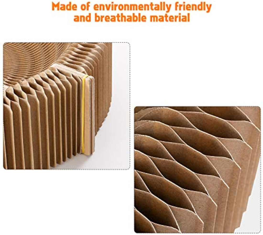 Collapsible Cardboard Pet Scratcher Lounge Round Bed