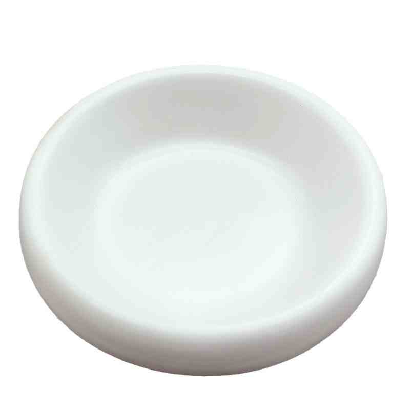 Solid Wood Base Ceramic Pet Feeding Bowl Durable Design