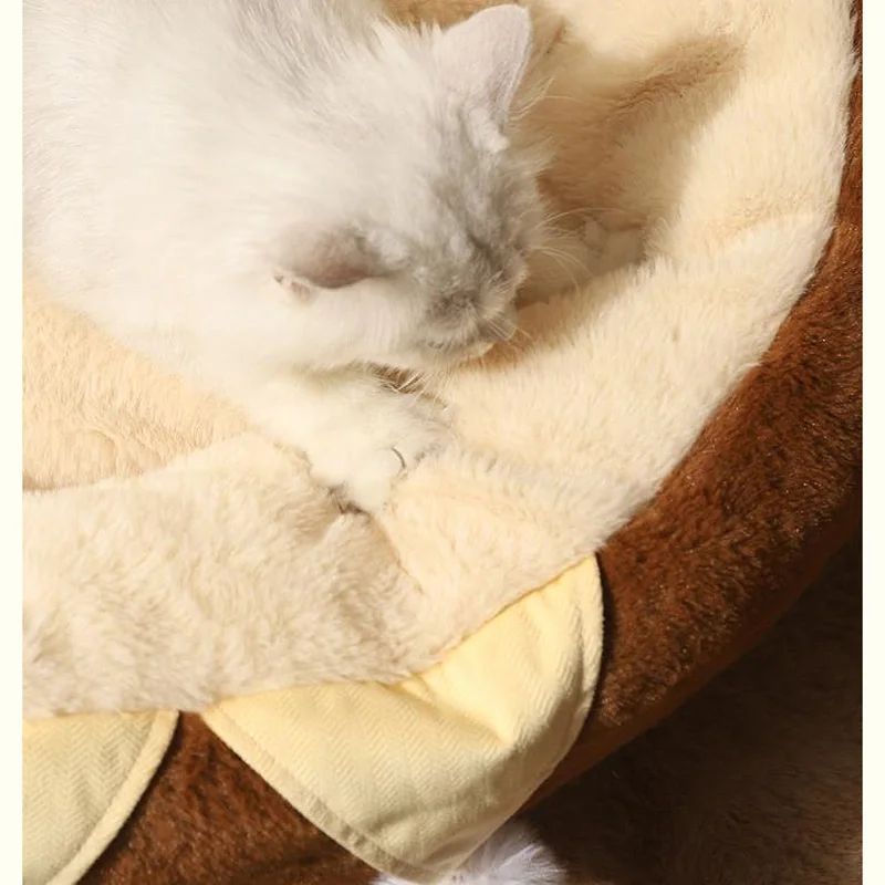 Round Plush Pet Bed Soft Warm Cushion Mattress