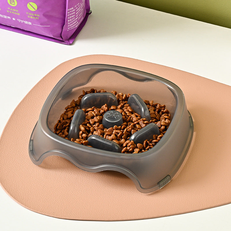 Slow Anti-Choking Plastic Pet Water And Food Bowl