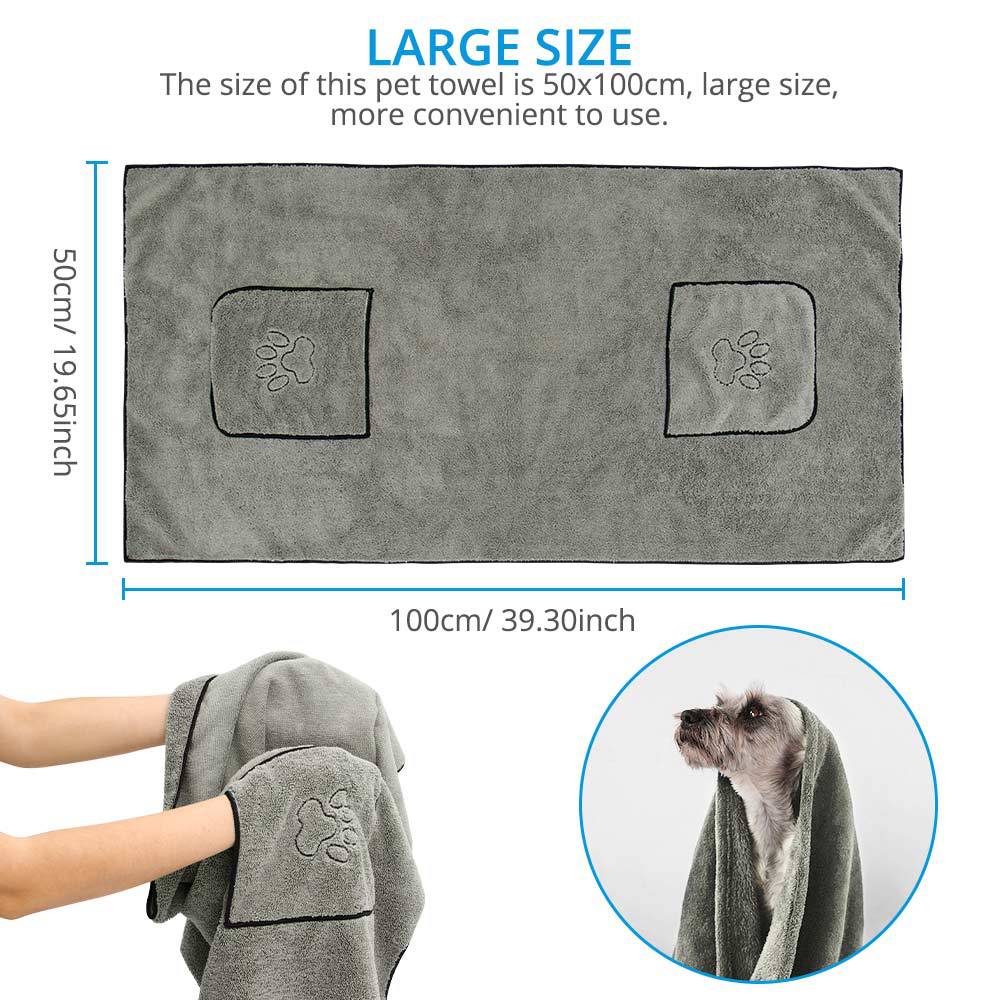 Super Absorbent Large Pet Bathrobe Soft Quick Dry Towel