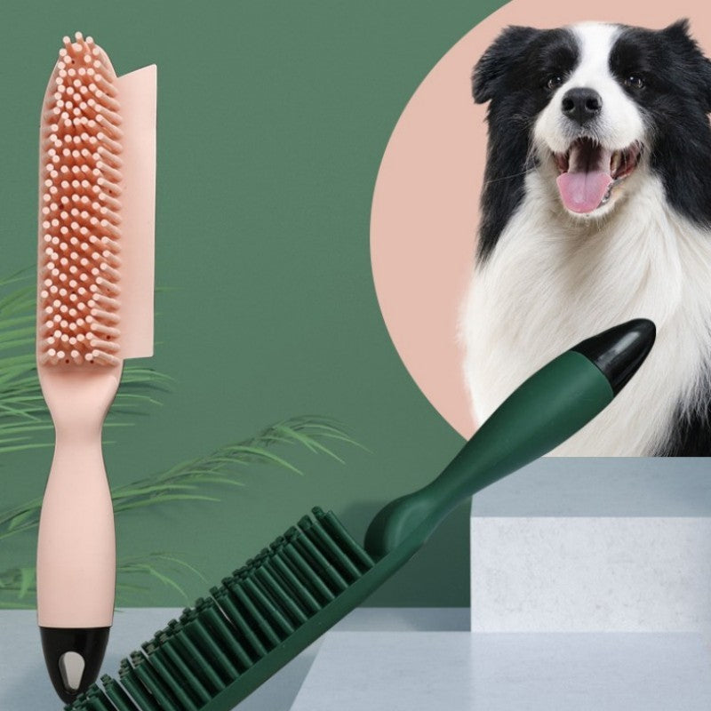 Pet Hair Remover Brush Grooming Comb With Massager