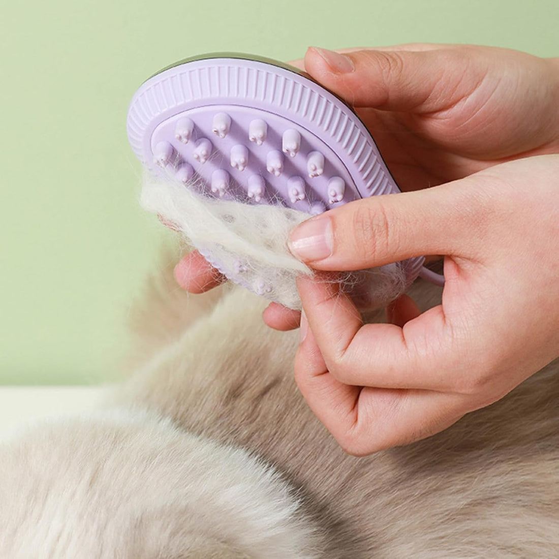 Silicone Pet Bath Massage Brush With Soap Dispenser Grooming