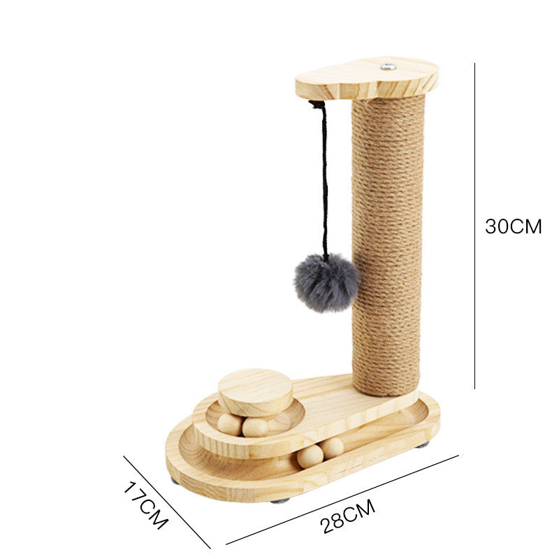 Solid Wood Turntable Bite-Resistant Interactive Pet Toy
