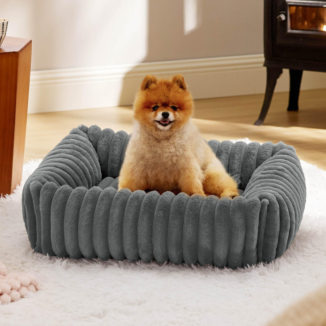 All-Season Plush Pet Bed Cozy Warm Sleeping House