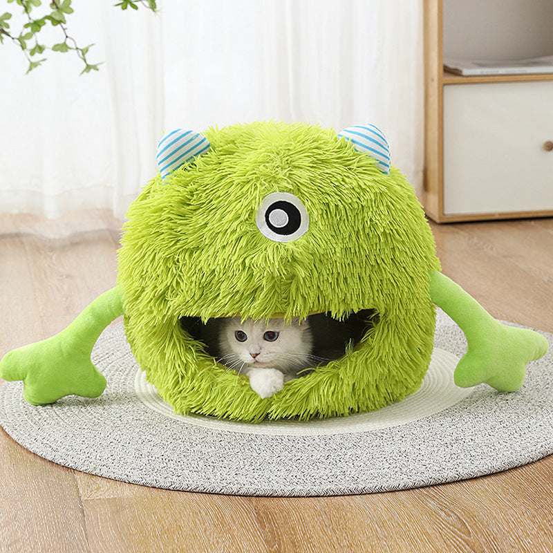 Machine Washable Fluffy Pet Bed Soft Calming Cushion