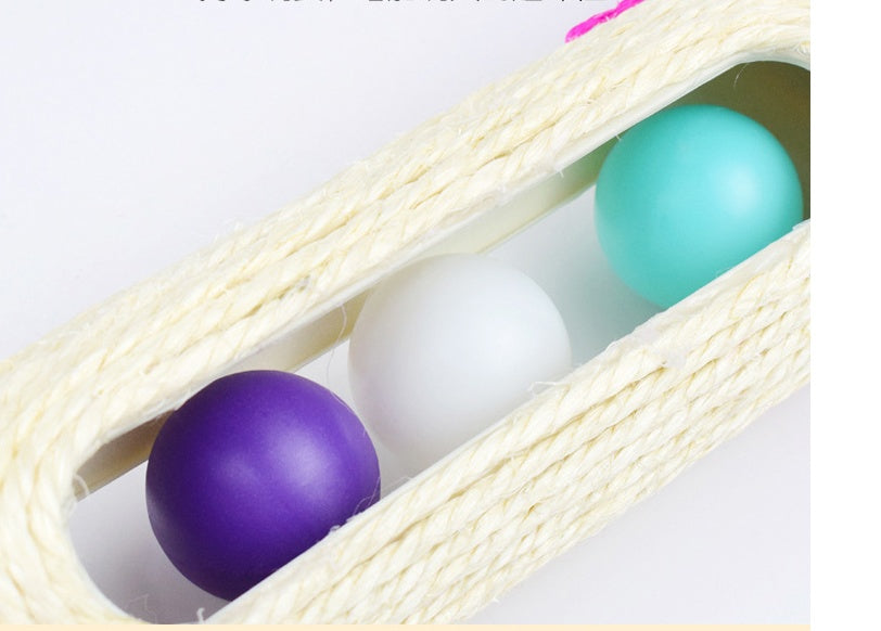 Long Sisal Drum Interactive Pet Toy Set