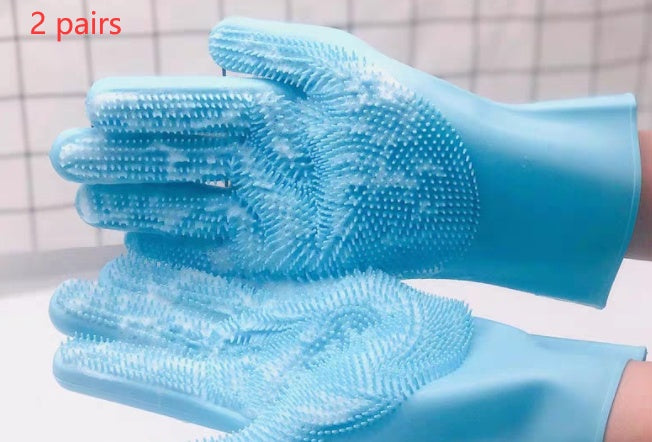 Silicone Pet Grooming Glove Brush Bath Massage Cleaning Comb