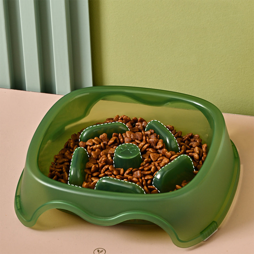 Slow Anti-Choking Plastic Pet Water And Food Bowl