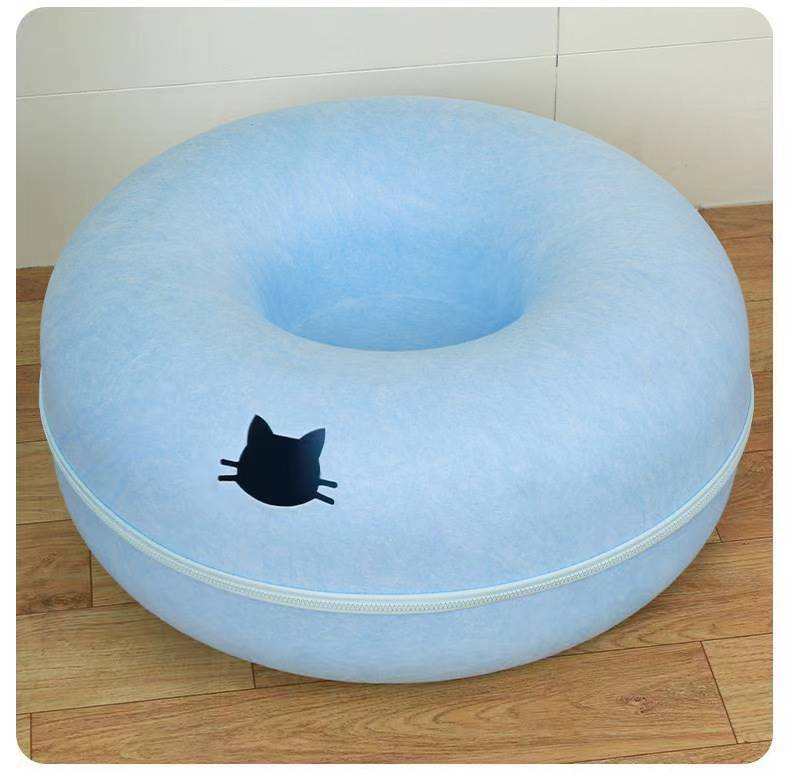 Comfortable Round Pet Bed Tunnel Cozy Sleeping Spot