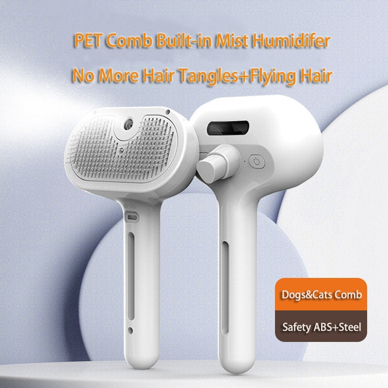 Self-Cleaning Pet Hair Removal Comb With Dematting Tool