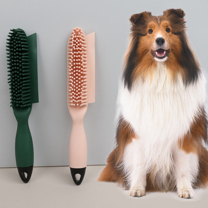 Pet Hair Remover Brush Grooming Comb With Massager