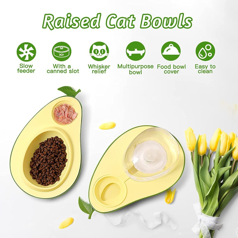Automatic Avocado-Shaped Pet Water And Food Dispenser