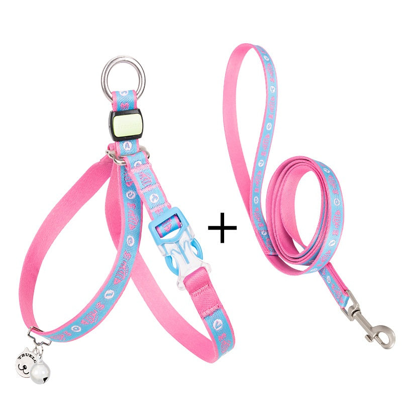 Pet Chest Strap Harness Vest Adjustable Leash for Small Pets