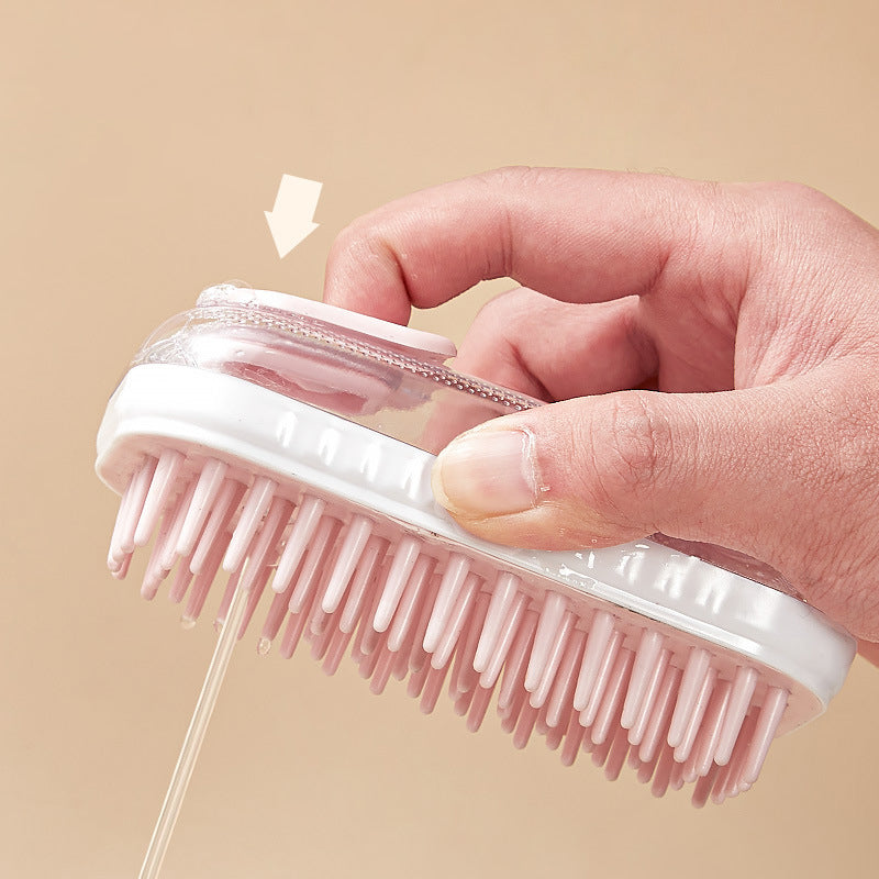 Silicone Pet Bath Brush Soft Massage Cleaning Foam Grooming