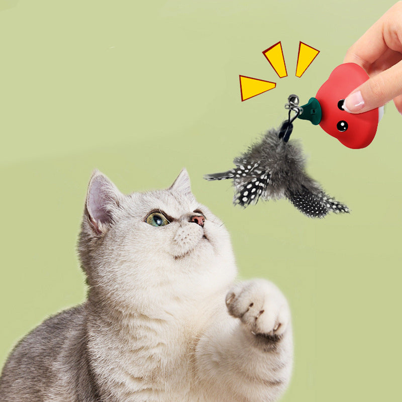 Retractable Wand Suction Cup Interactive Pet Teaser Toy