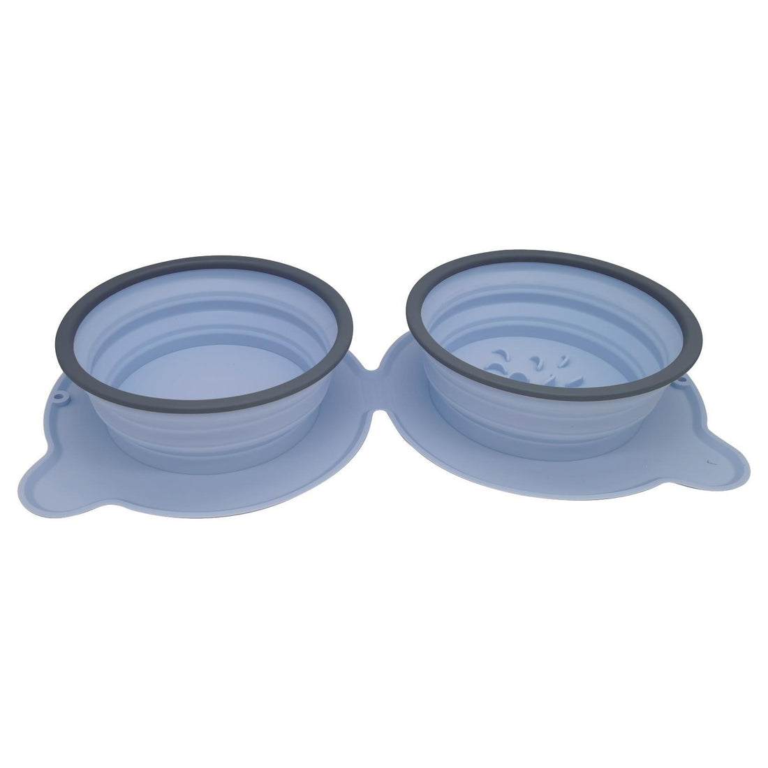Portable Foldable Silicone Double Pet Feeding Bowl Non-Slip