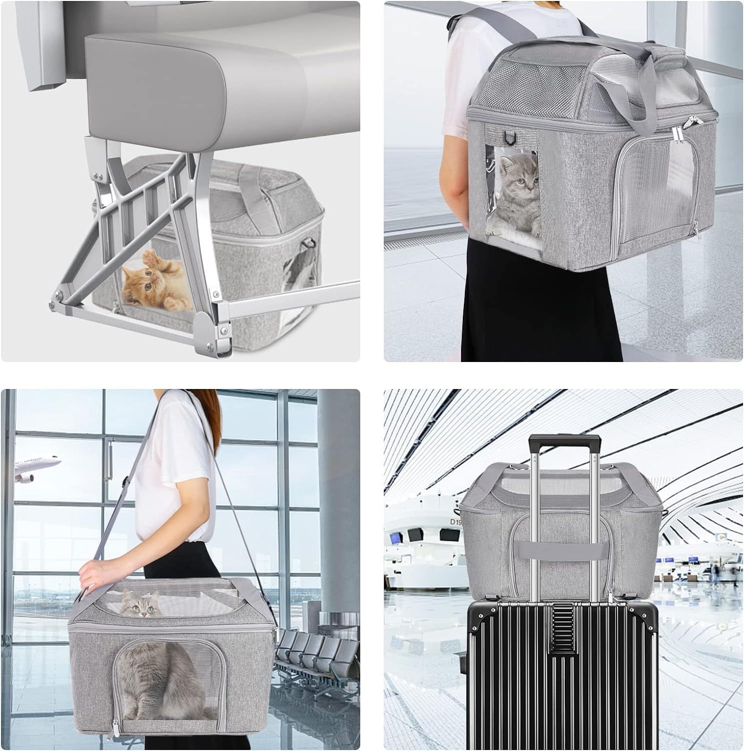 Breathable Pet Backpack Portable Travel Carrier Bag