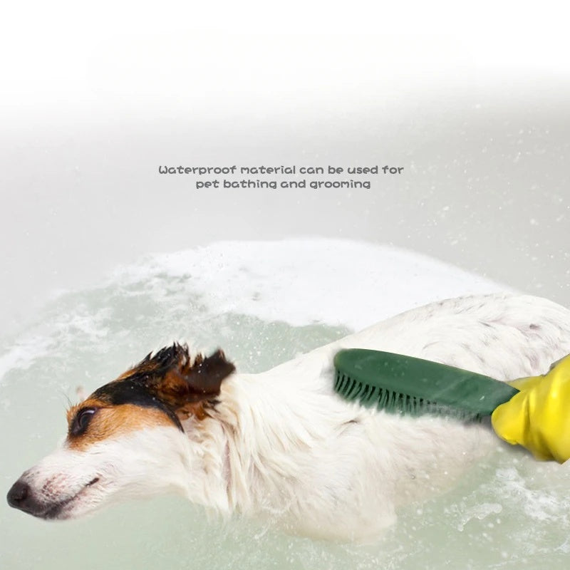 Pet Hair Remover Brush Grooming Comb With Massager