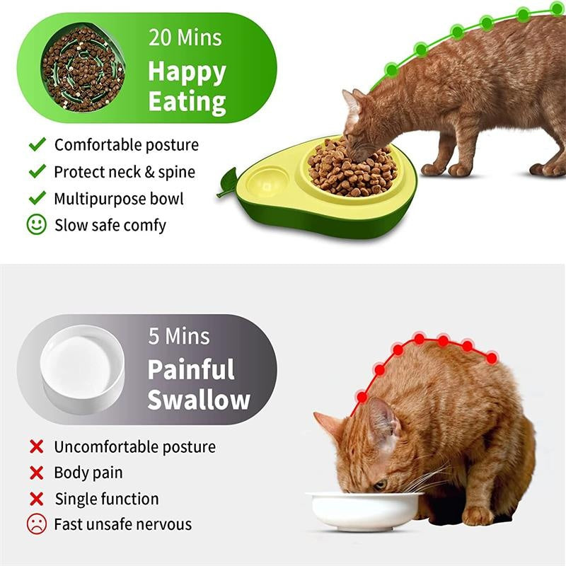 Automatic Avocado-Shaped Pet Water And Food Dispenser