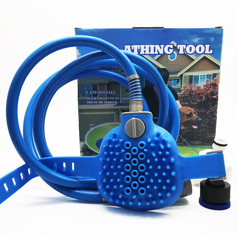 Outdoor Pet Bath Shower Brush Cleaning Tool