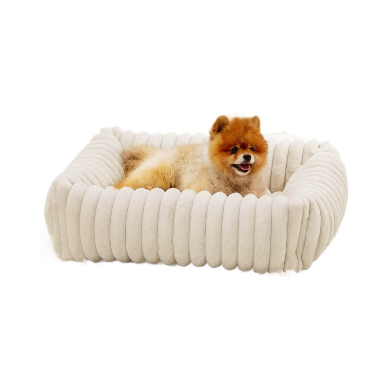 All-Season Plush Pet Bed Cozy Warm Sleeping House