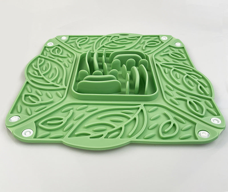 Silicone Foldable Slow-Feeding Pet Bowl Multi-Functional