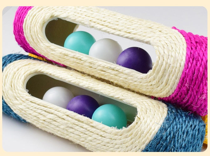 Long Sisal Drum Interactive Pet Toy Set