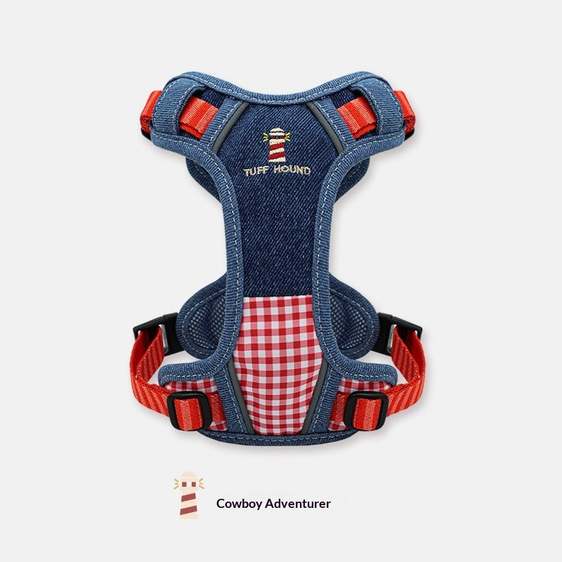 Vest-Style Pet Harness Adjustable Walking Leash Small to Large