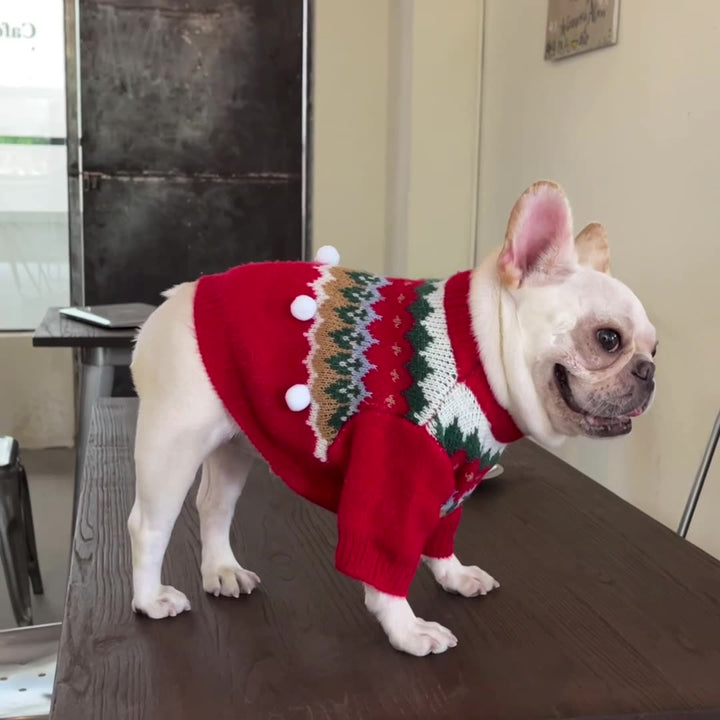 Festive Pet Christmas Sweater Cozy Holiday Apparel