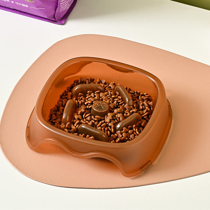 Slow Anti-Choking Plastic Pet Water And Food Bowl