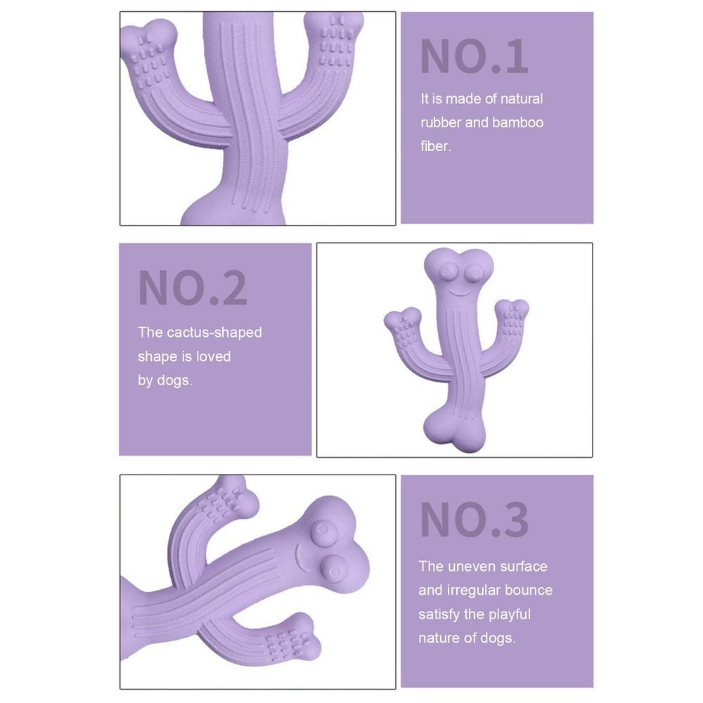 Cactus-Shaped Ultra-Durable Interactive Pet Chew Toy