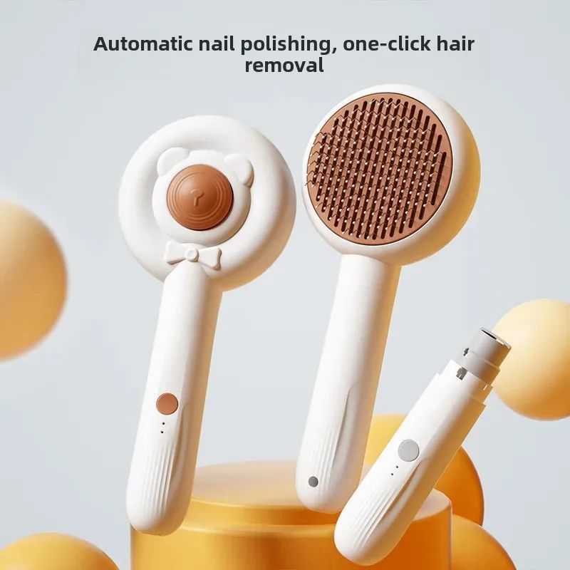 Rechargeable 2-in-1 Electric Pet Nail Trimmer And Brush
