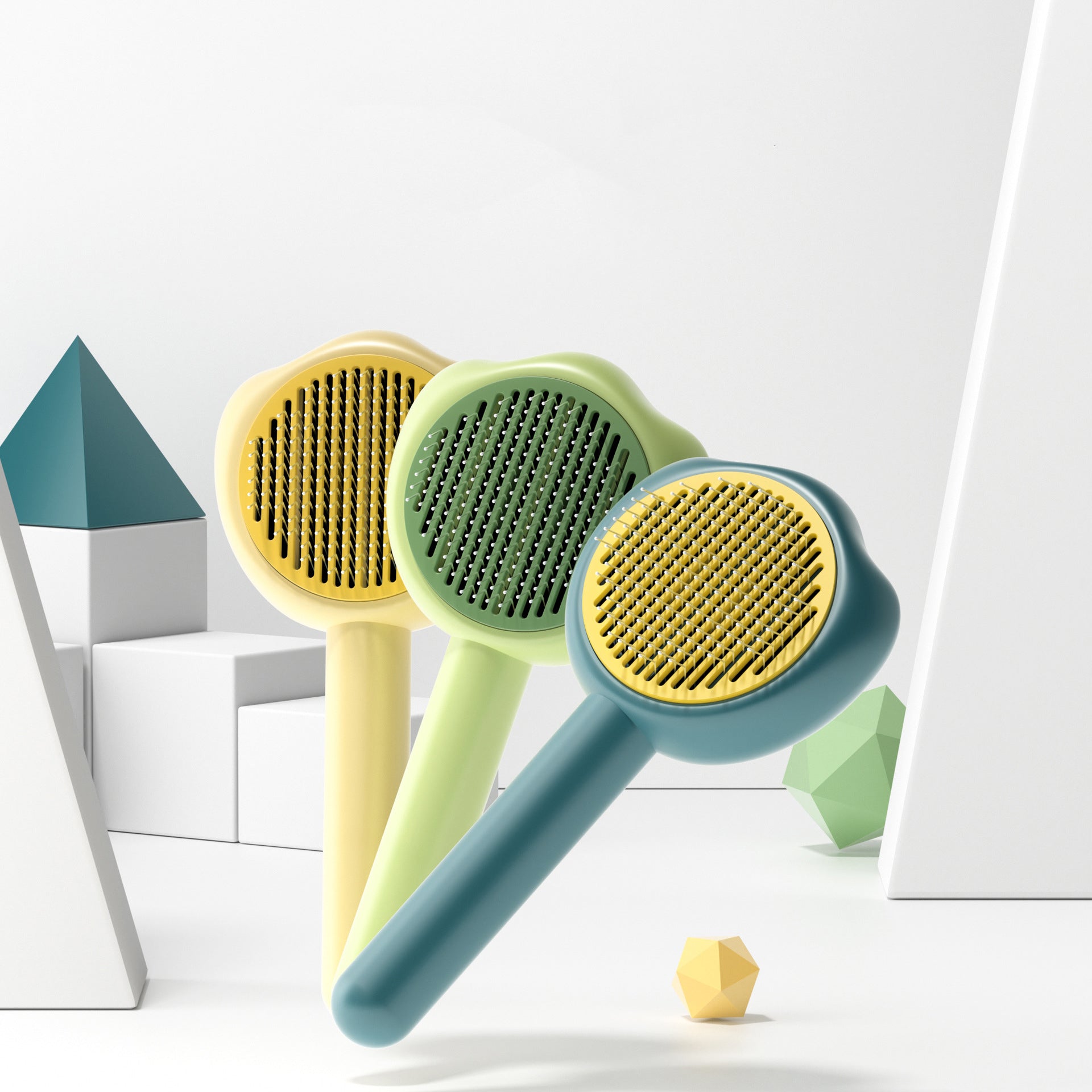 Self-Cleaning Pet Grooming Comb Hair Brush Kit